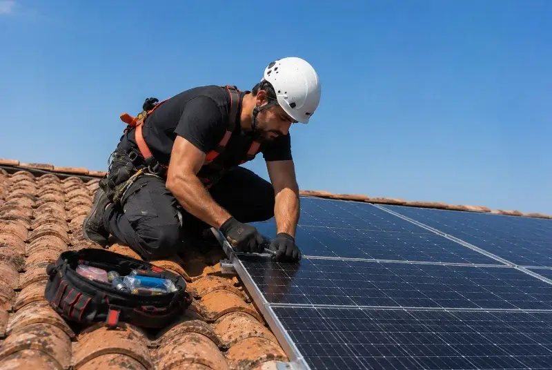 Maintenance et monitoring de panneaux solaires à Beaurecueil
