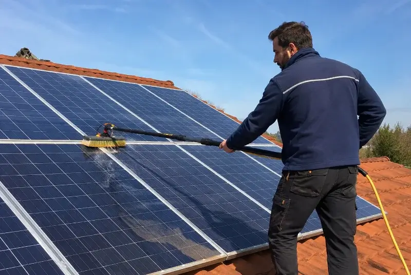 Nettoyage et entretien de panneaux solaires à Beaurecueil